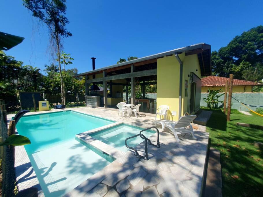 Villa Itamambuca A Beira Mar Com Piscina Ubatuba Exterior foto